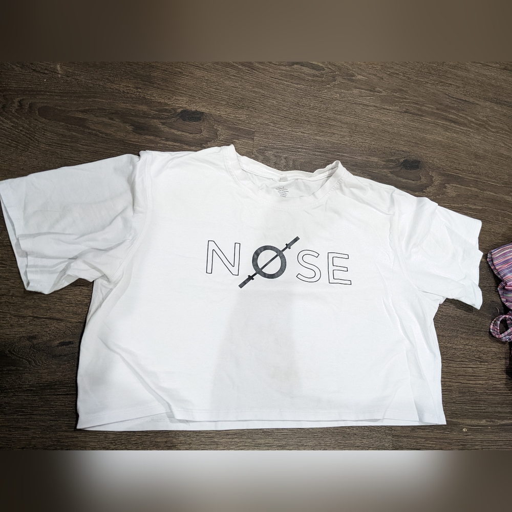 NOSE white crop top